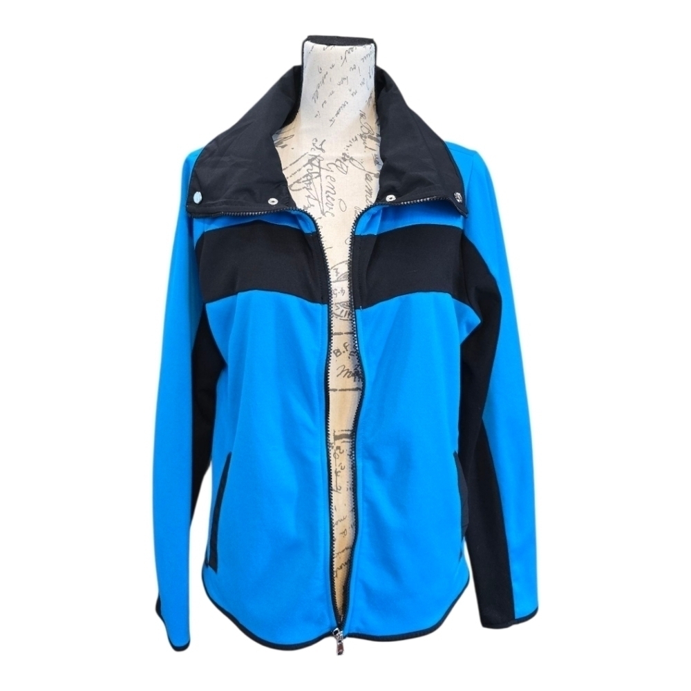 Ralph Lauren Active Blue Black Zip Up Activewear Jacket